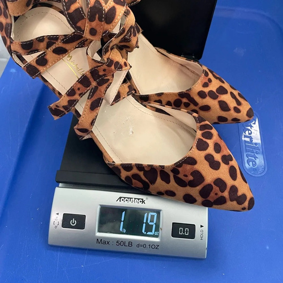 Anne‎ Michelle strappy Leopard Heel NWOT SIZE 10 - Picture 11 of 12